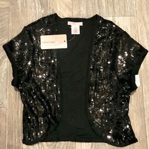 SallyMiller couture Black Sequins Jacket NWT XL (14/16)